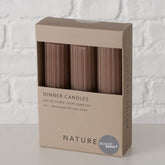 Hectarul - Set 3 lumanari taupe din parafina 15 cm Riffly Boltze